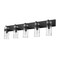 Z-Lite Fontaine 5 Light Vanity, Matte Black & Clear 3035-5V-MB - alternate 4